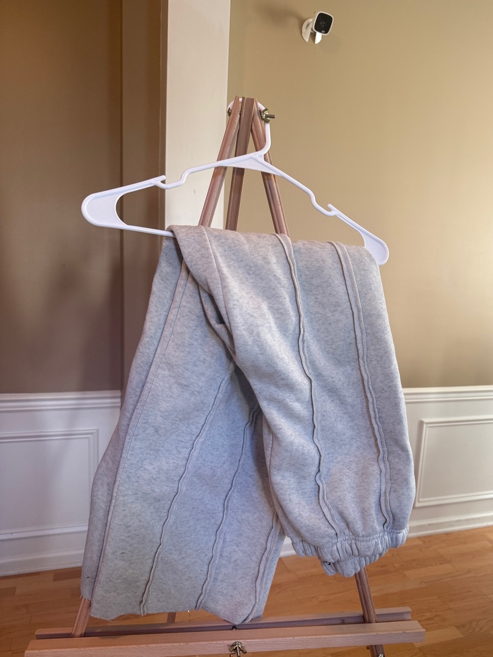SHEIN Light Gray Heather Knit Wide-Leg sweatpants